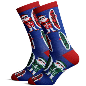 Socken Weihnachtsserie Bunt Blau