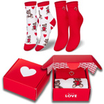 Șosete Dama 2-pack Valentine's Ecru Multicolor