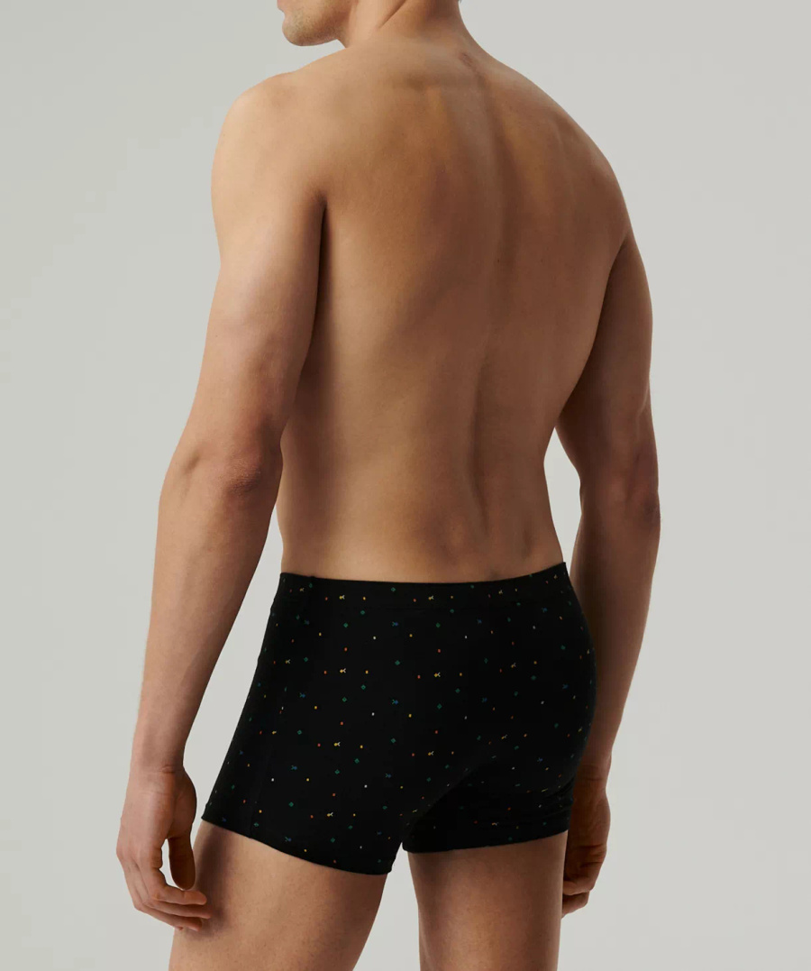 Herren-Boxershorts 3MH-204 Grau/Grün/Schwarz/Bunt