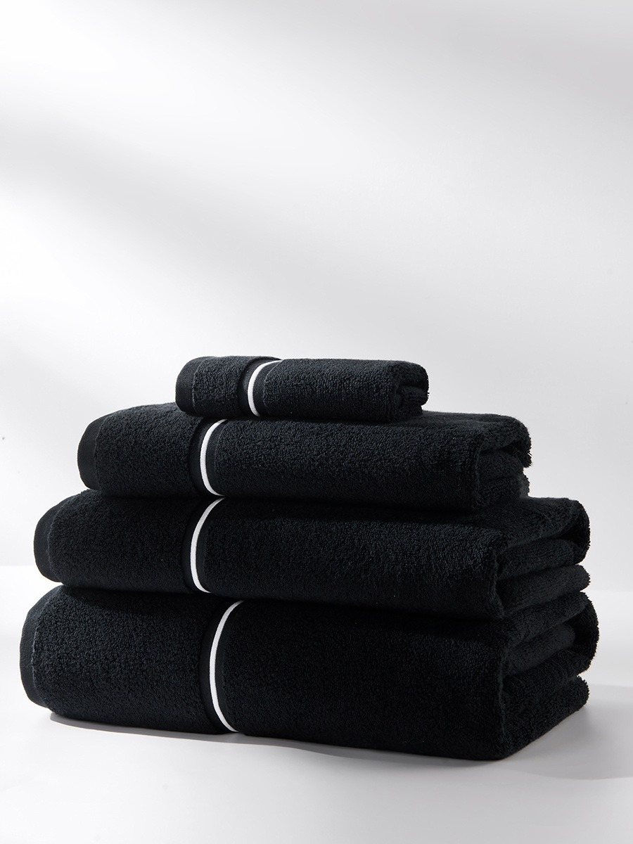 S TOWEL 100*150 LIBRE BLACK+WHITE