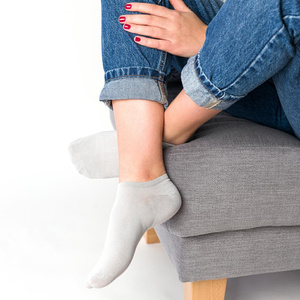 Sneaker-Socken Art.007 Hellgrau