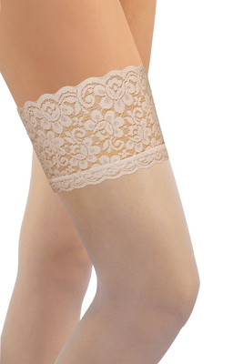 Selbsttragende Strümpfe Romantica Transparent