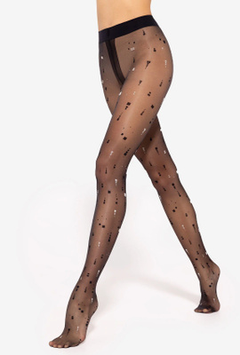 Pixi gemusterte Strumpfhose 20 Den