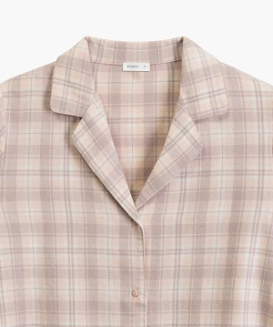 Damen Schlafanzug nlp-505 Ecru/Violett