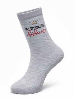 Damensocken Dzień Babci i Dziadka Grau