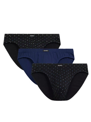 Herren-Slips Sport Serie 3mp-204 Schwarz und Blau