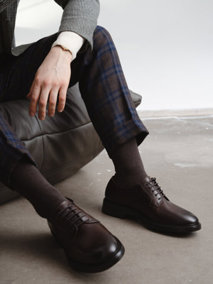 Kunstsocken aus Merinowolle für Männer. 008 KD005 schwarz