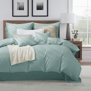 Bettwäsche Set Salbeigrün Damast