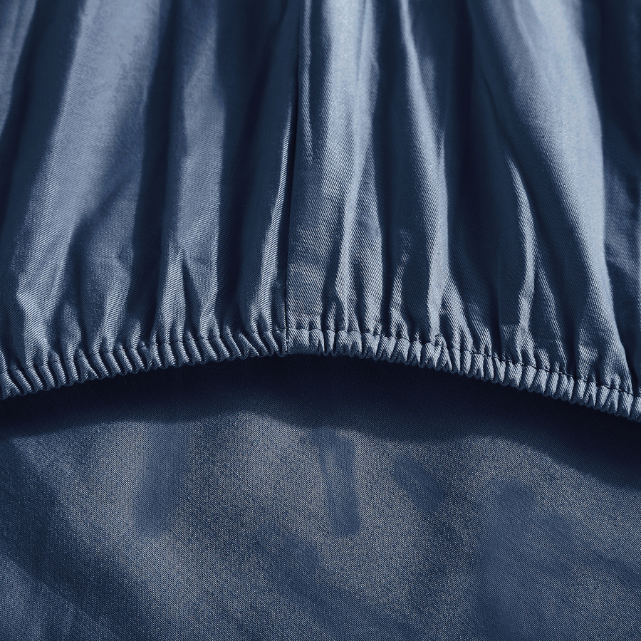 Spannbettlaken Satina Dunkelblau