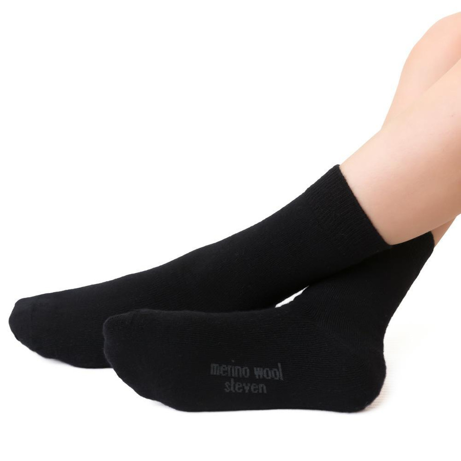 Socken Kinder Serie Merino Wool Schwarz