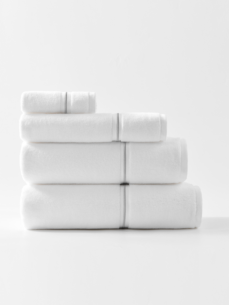 S TOWEL 100*150 LIBRE WHITE+SILVER