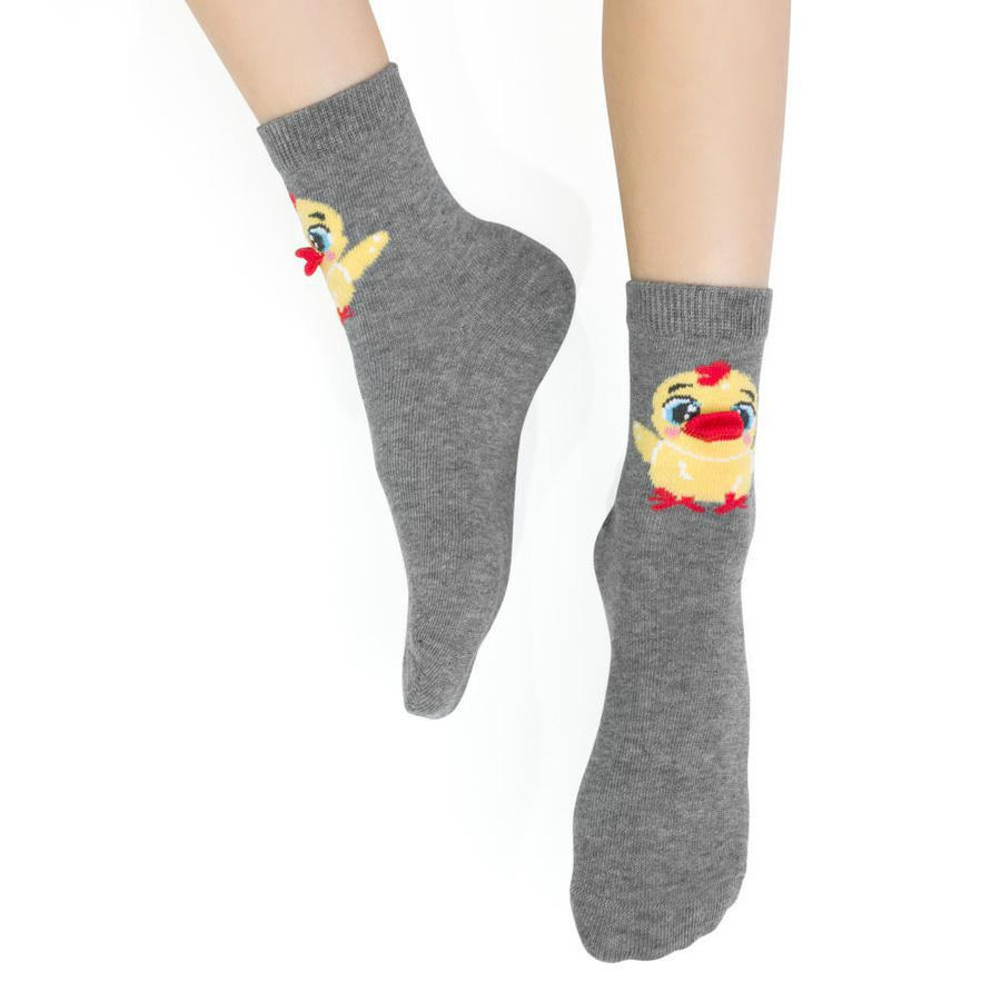 Socken Ostern Ecru Grau