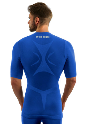 Kurzarmshirt Herren Thermo Active Kobaltblau