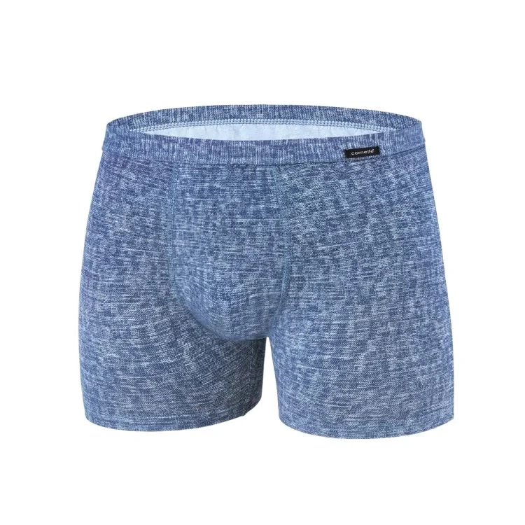 Herren-Boxershorts Authentic 220 blau melange Cornette