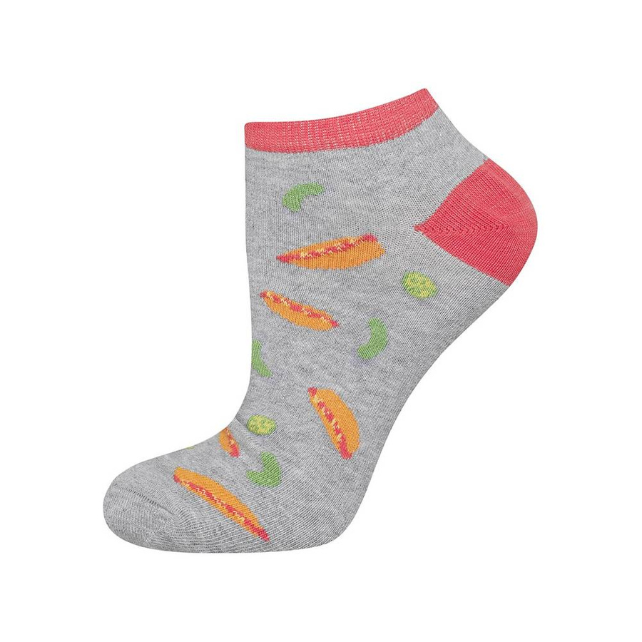 Șosete scurte bărbați Hot Dog Gri și Portocaliu