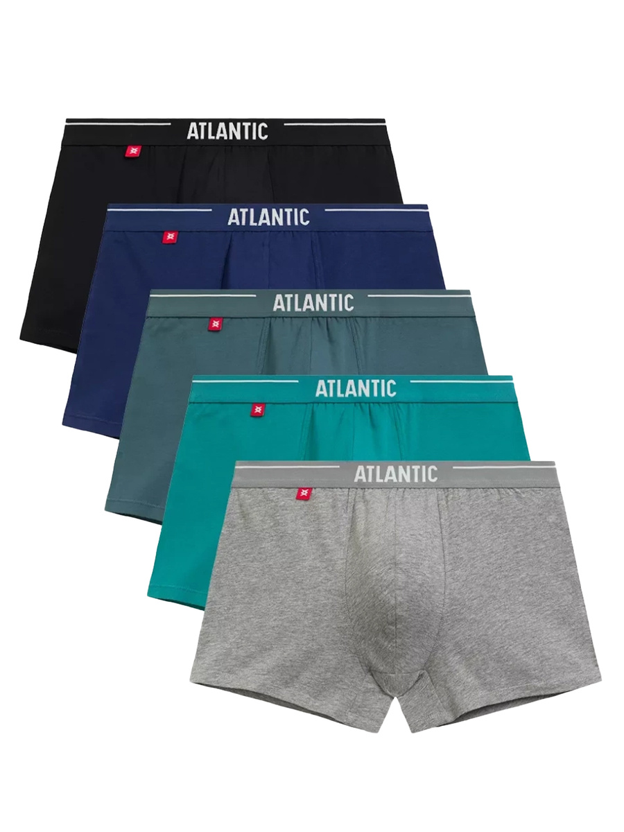 Herren-Boxershorts 5SMH-004 Grau/Grün/Schwarz/Blau