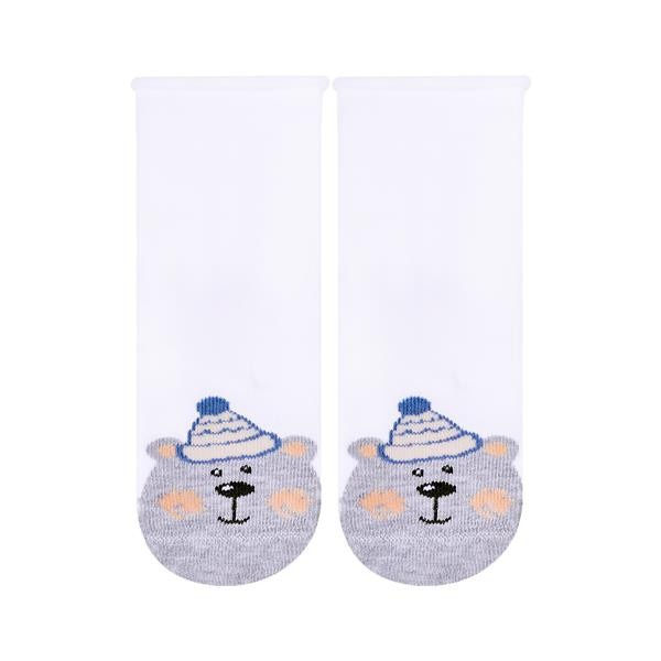 Skarpetki świąteczne z misiem art. 138 KP125 biały