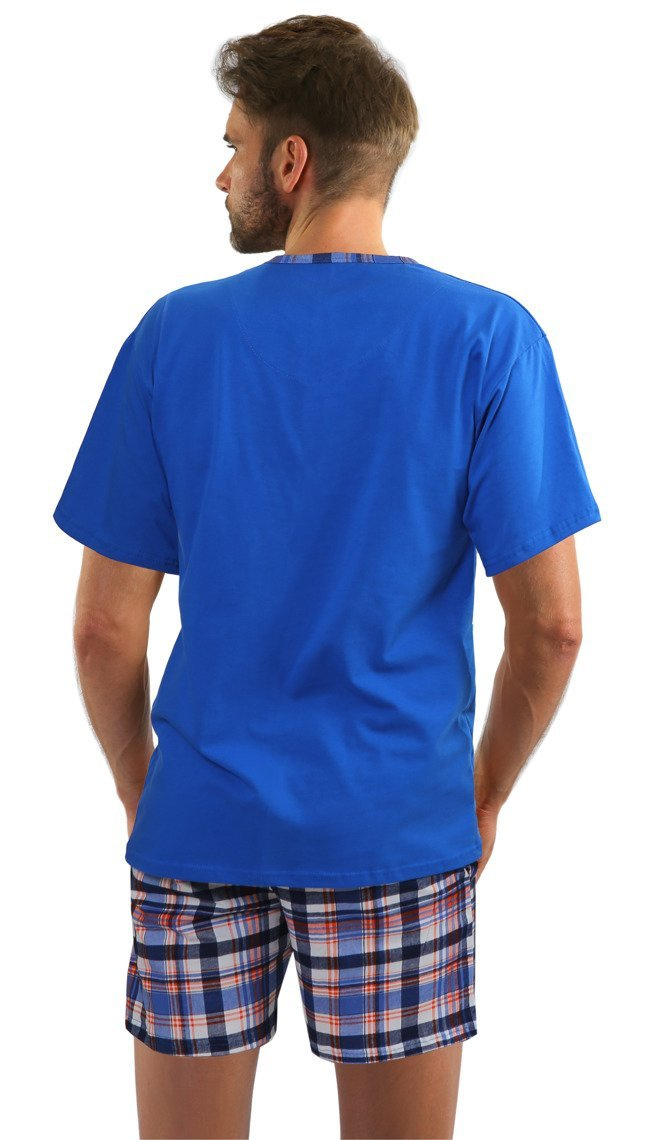 Kurzarm Schlafanzug Herren Kollektion Blau