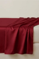 Cearceaf Satinat Bordo Fără Elastic