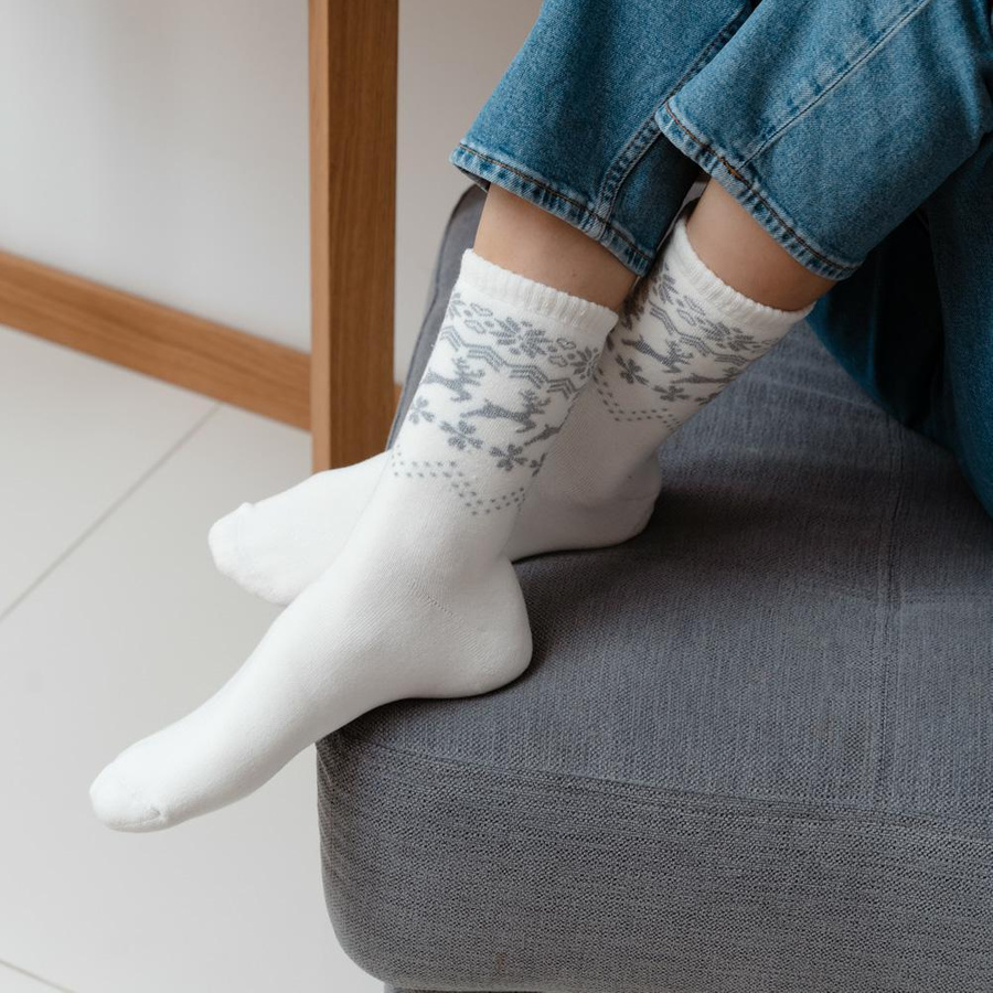 Socken Art. 123 Ecru, Weiß