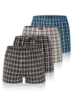 Sestimi Underwear Herren Boxershorts – Klassische Baumwollunterwäsche, Bequem, Atmungsaktiv, 4er Pack, Mehrfarbig, Karomuster, Modell MOT48508