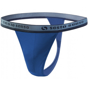 Sesto Senso Herren String Tanga Set – Komfortable Baumwollunterwäsche, Anatomic Design, Flache Nähte, 3er Pack, Grau/Schwarz/Blau, Ideal für den Alltag, 95% Baumwolle, 5% Elasthan