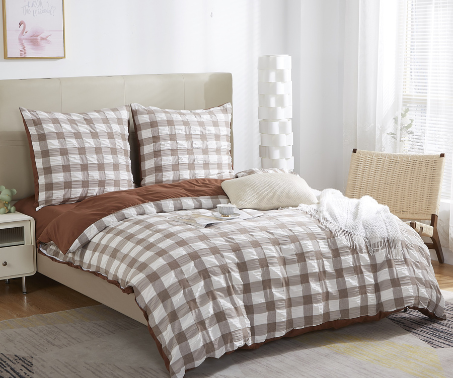 Lenjerie de pat Creasy Check Maro
