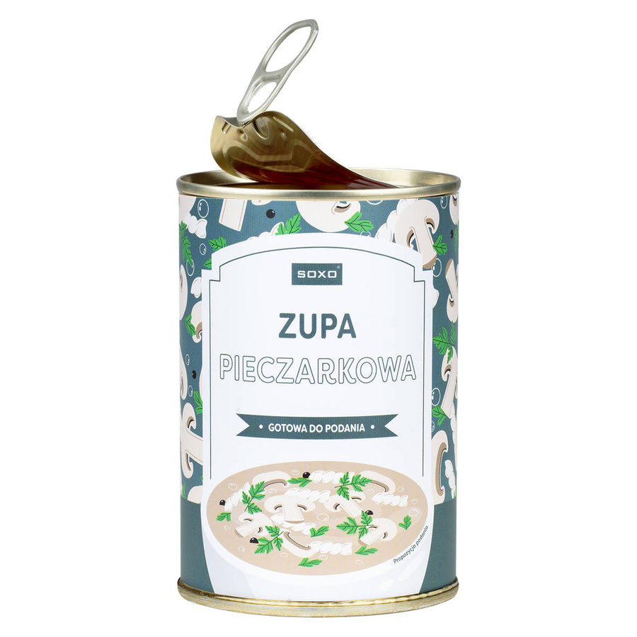 Kolorowe Męskie | Damskie Skarpetki SOXO GOOD STUFF zupa pieczarkowa w puszce + przepis Unisex