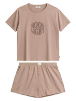 Damenpyjama Nlp-487 Beige/Gelb/Rosa