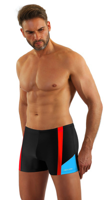 Badeboxer Herrenserie Schwarz