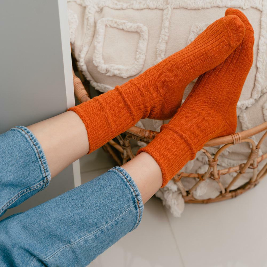 Socken Woll Serie Orange