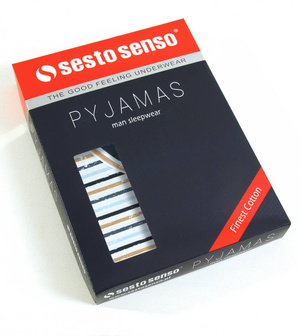 Pijamă bărbătească Seria Kr. kr. Albastră