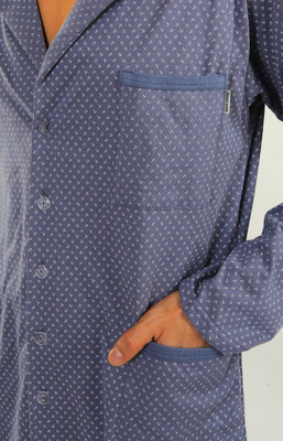 Pijama bărbătească cu nasturi Seria Albastră