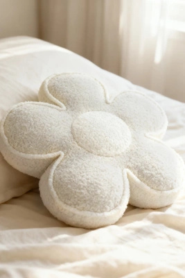 S CUSHION FLOWER BOUCLE BEIGE