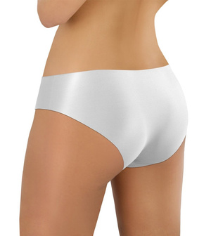 Sesto Senso Damen Figi – Laser Geschnittene Mikrofaser Unterwäsche, Nahtlos, Unsichtbar unter Kleidung, Mit Baumwolleinsatz, Silikonband, Weiß, Komfortabel und Hygienisch