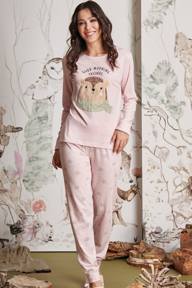 Pijamă Lungă Damă Antea Roz