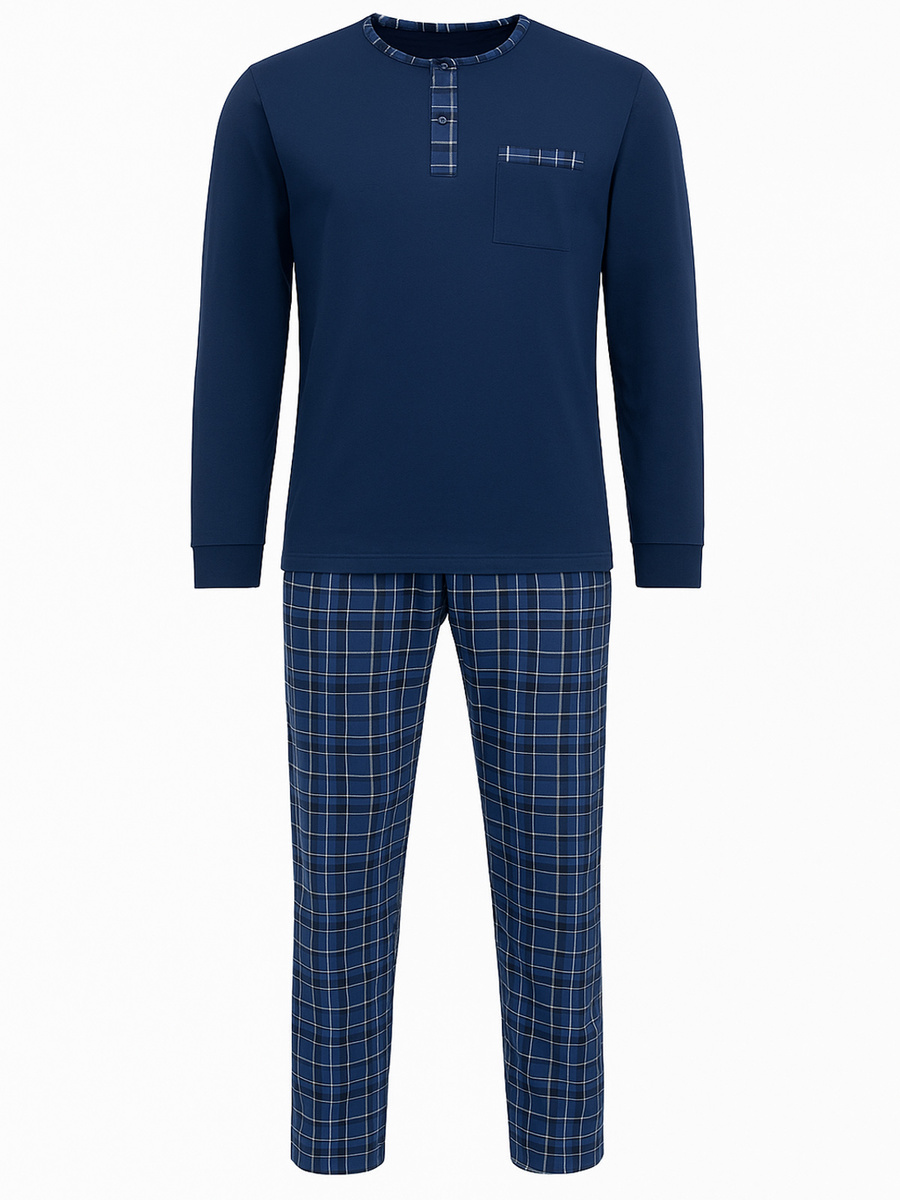 Pyjama aus Baumwolle mit langen Ärmeln für Männer