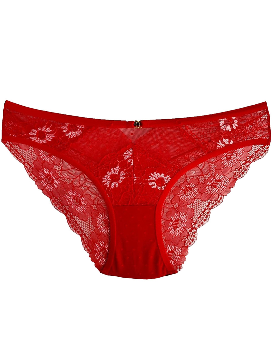 Damen-Spitzenhöschen Rot 2er-Pack