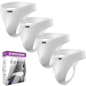 4X Stringi męskie z micromodalu COMIX Sesto Senso