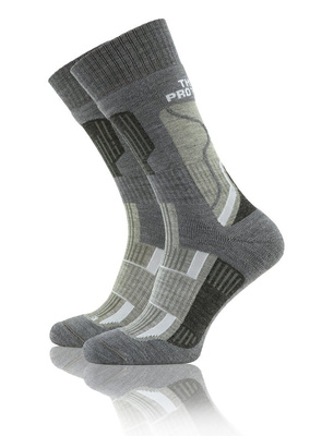 Wollsocken Trekking Winter Grau Mehrfarbig