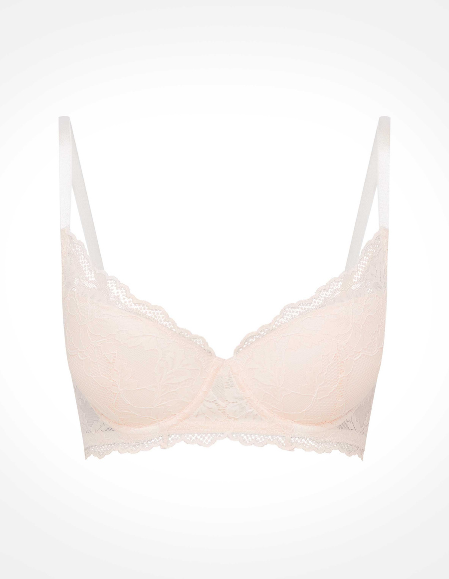 Audrey Lace Push-Up Bra Light Pink