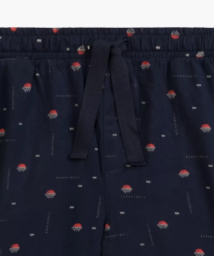 Schlafanzug Herren Nmp-384 Grau/Marineblau