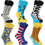 6X FINEST farbige Socken als Geschenk von Sesto Senso