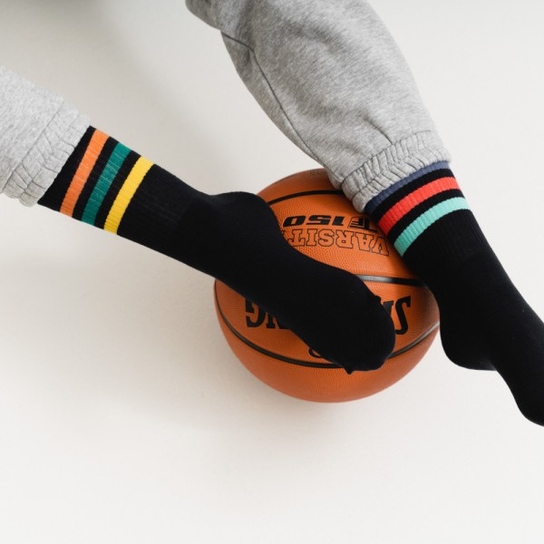 Sportliche gestreifte Socken für Damen/Herren Mehr Mode