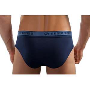 Sesto Senso Herren Slips Wild Cat – Bequeme Baumwolle mit Elastan, Sportlicher Stil, Anatomic Fit, Granatblau, Ideal für Aktive Männer, Made in Poland