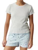 Damenpyjama Nlp-490 Grau Blau