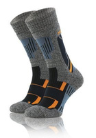Sesto Senso Trekking Winter Wollsocken – Warme, Atmungsaktive Trekking-Socken mit Verstärkungen, Antibakteriell, Für Herren und Damen, Grau/Mehrfarbig, Ideal für Herbst/Winter Outdoor-Aktivitäten und Sport
