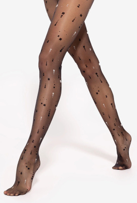 Pixi gemusterte Strumpfhose 20 Den