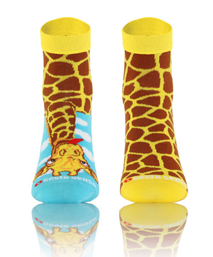 Kolorowe śmieszne ZAKOSTKI SKARPETY FINEST Sesto Senso