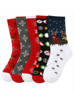 Damen Weihnachtssocken 5er-Pack